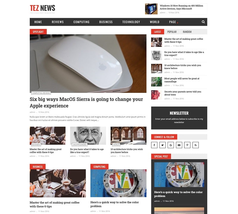 WordPress Themes for News Website | BizApprise