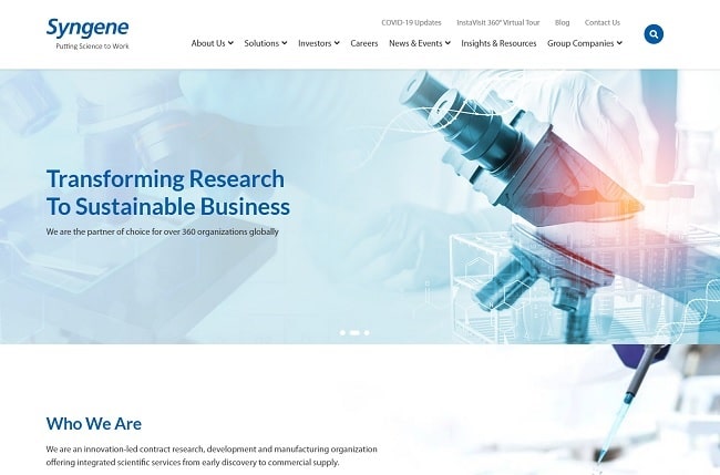 Syngene  - biotech companies in India | BizApprise