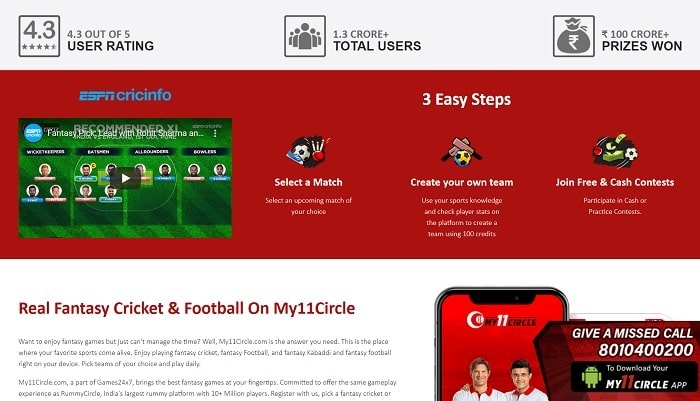 My11Circle - Fantasy Cricket Apps | BizApprise