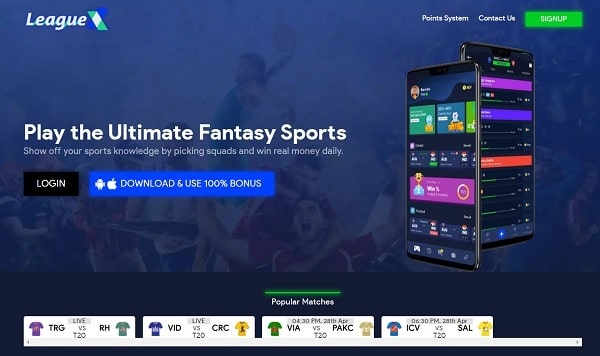 LeagueX - free fantasy cricket app | BizApprise