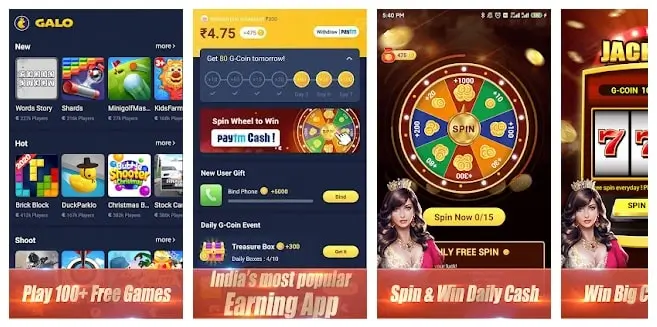 Galo app - Paytm Cash Earning Games 