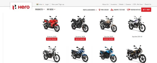 Bike Companies in India: Hero Motorcycles