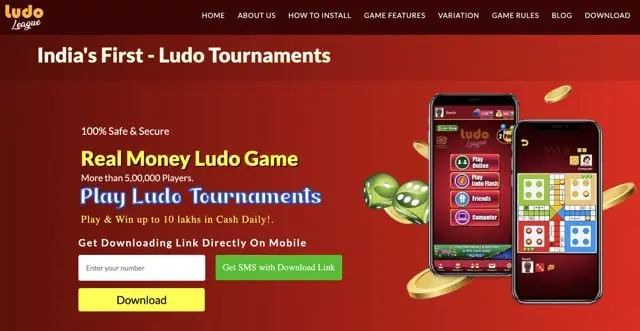Ludo League website Image for reference