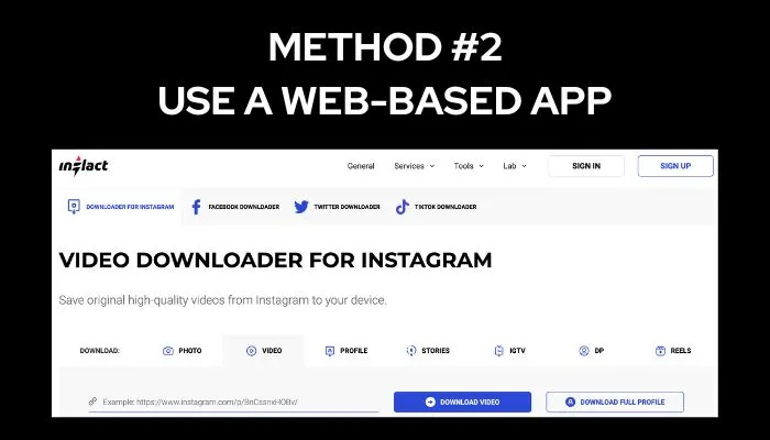 Method 2 on How to Download Instagram Videos