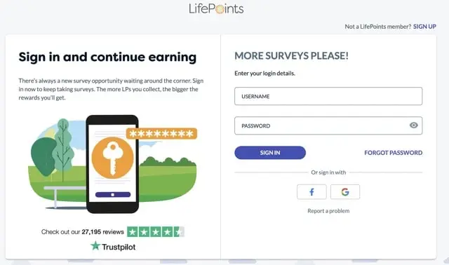 LifePoints Survey Site